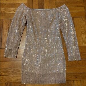 ASOS Club L London Off Shoulder Sequin Dress